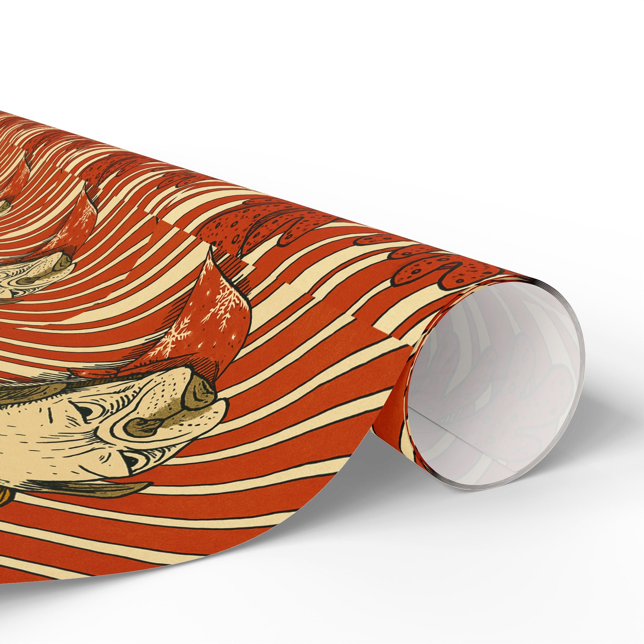 Pug in a Peppermint Wonderland Wrapping Paper