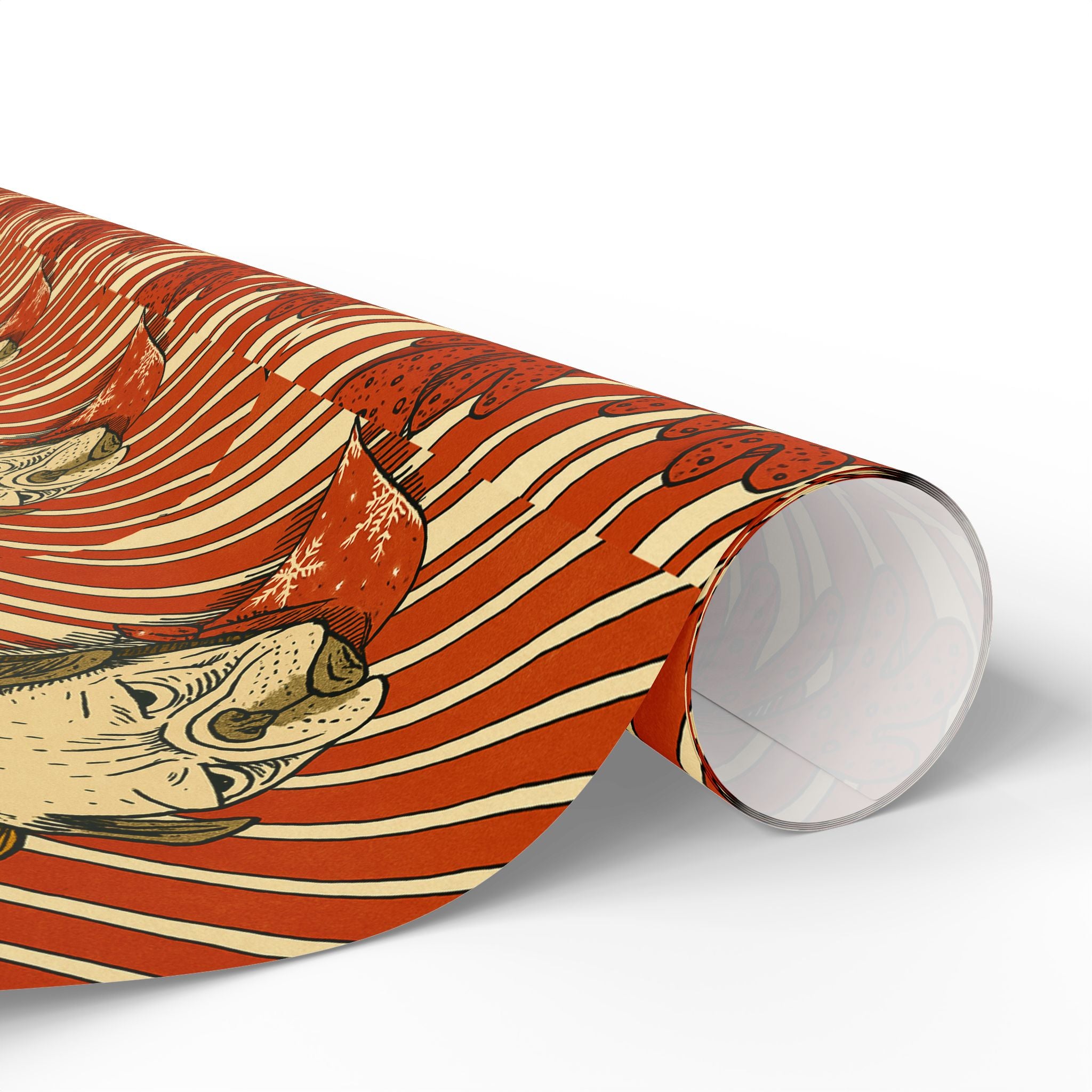 Pug in a Peppermint Wonderland Wrapping Paper