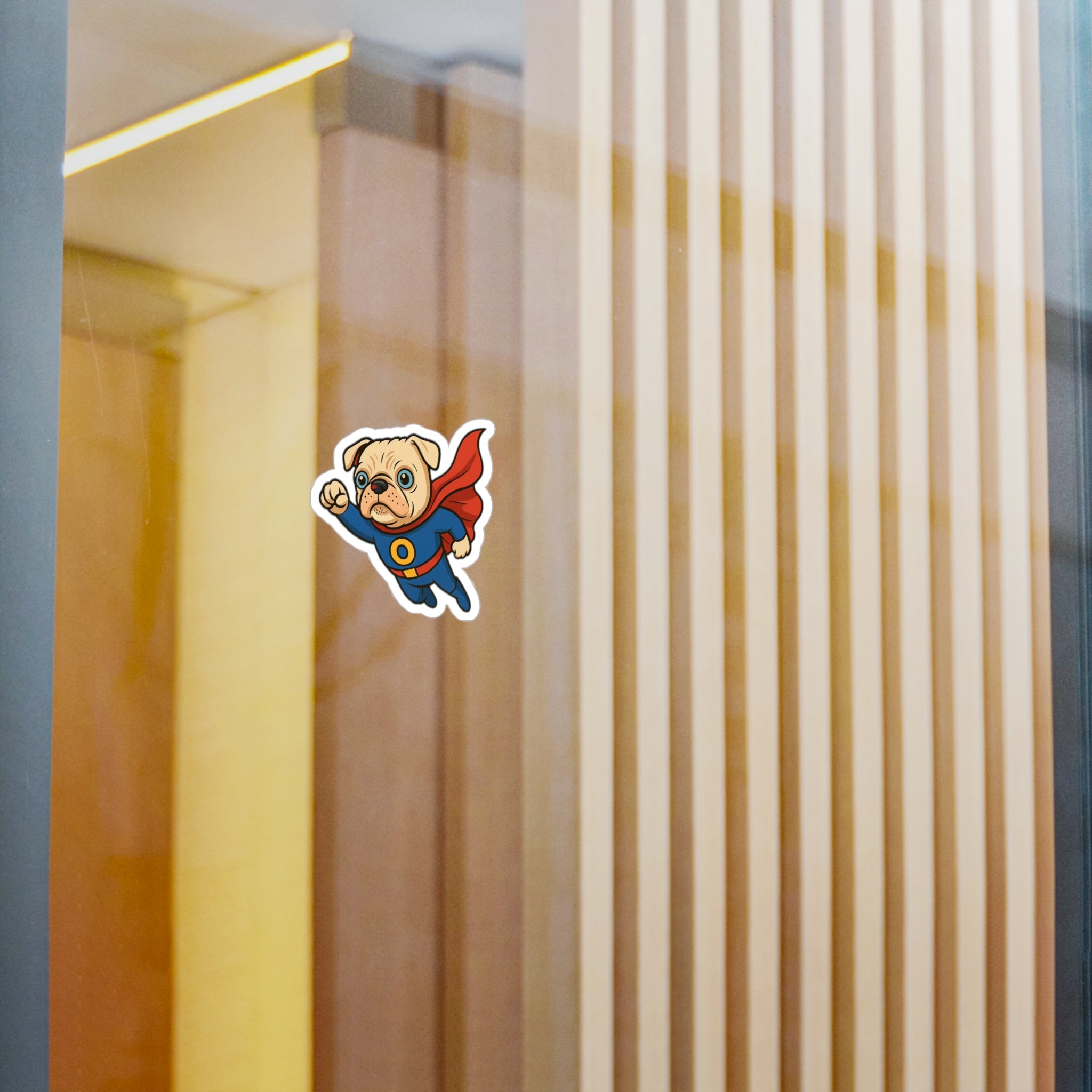 Superhero Pug Sticker Kiss-Cut Vinyl Decal | Flying Pug Sticker