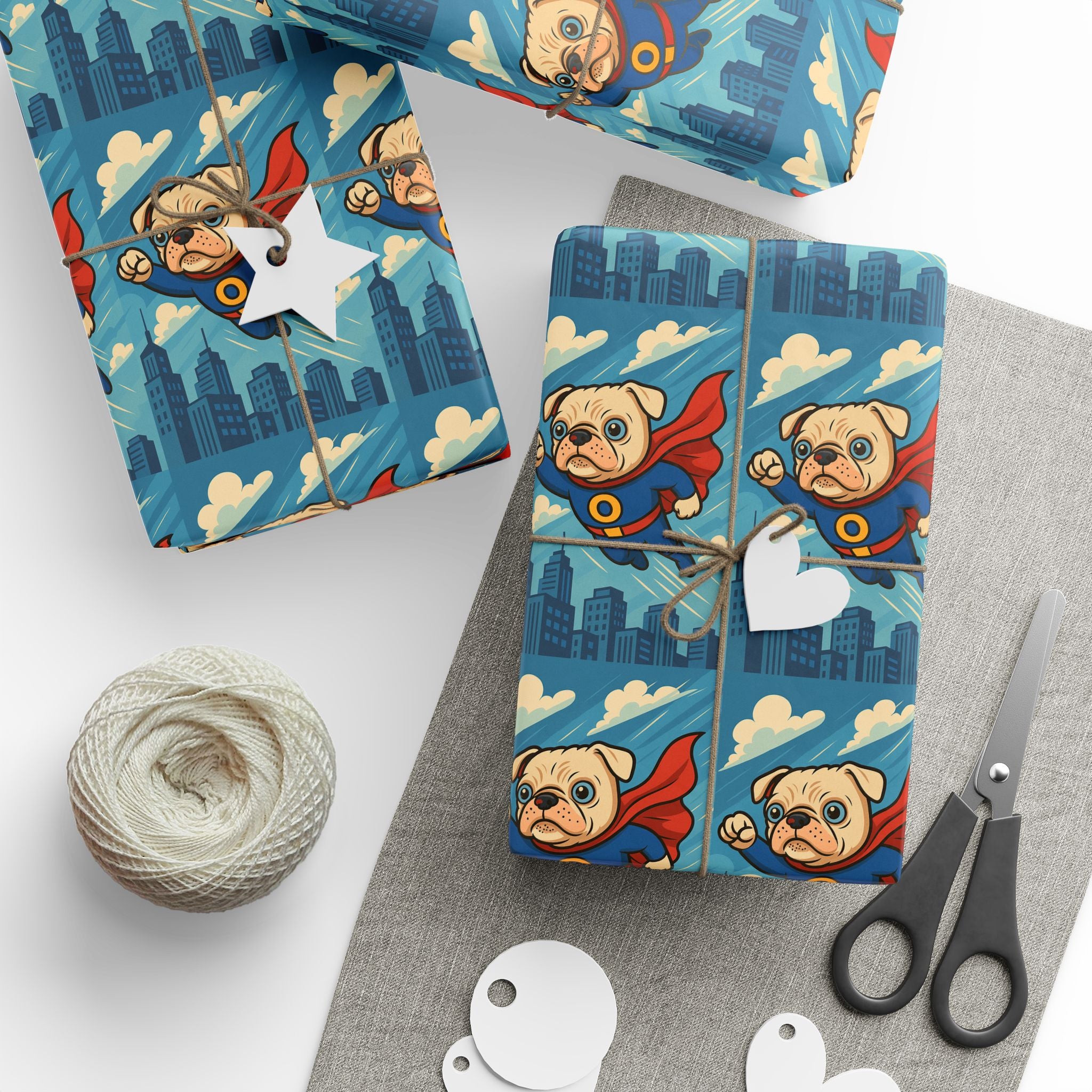 Super-O Pup Hero Wrapping Paper