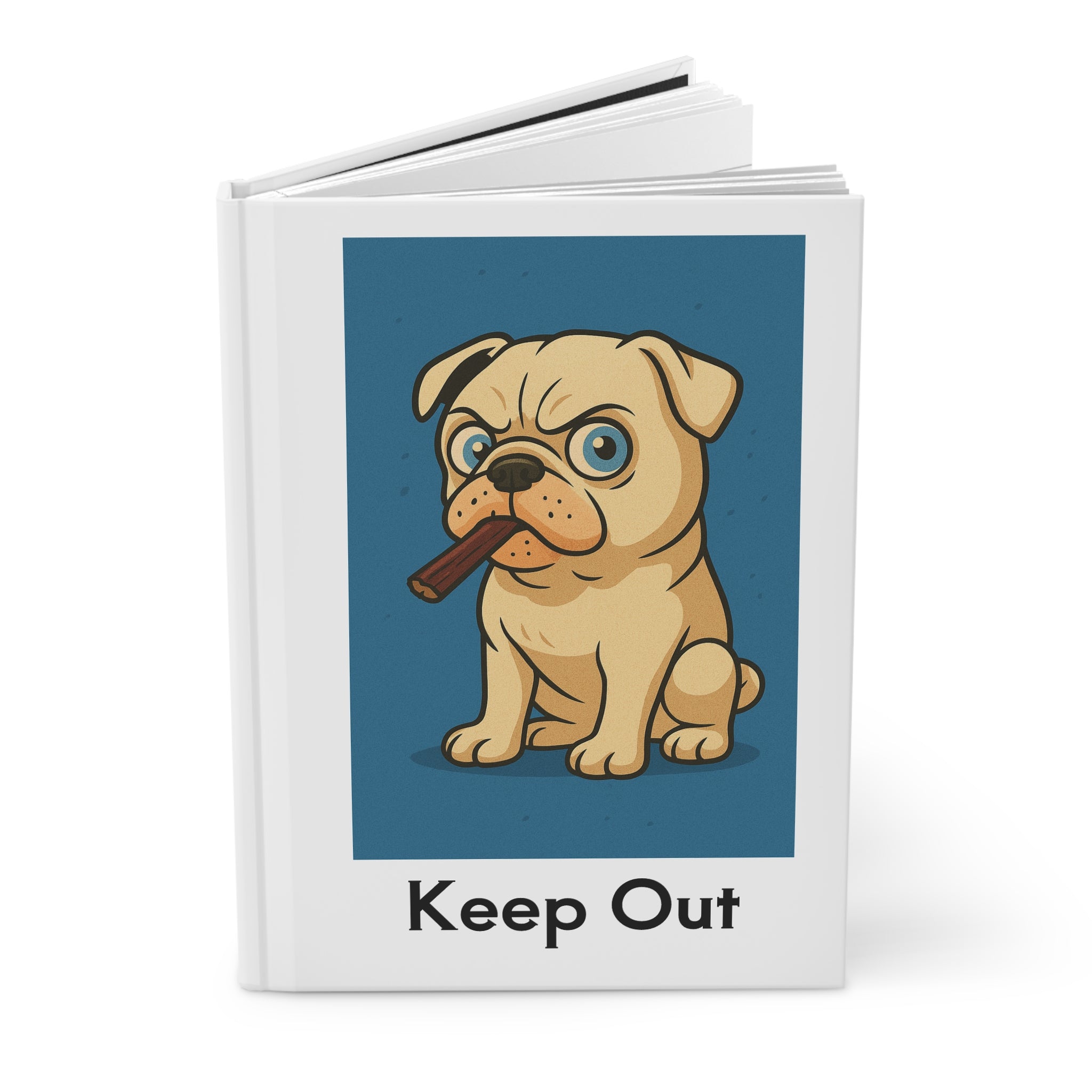 Pug with Cigar Keep Out Journal | Hardcover Notebook