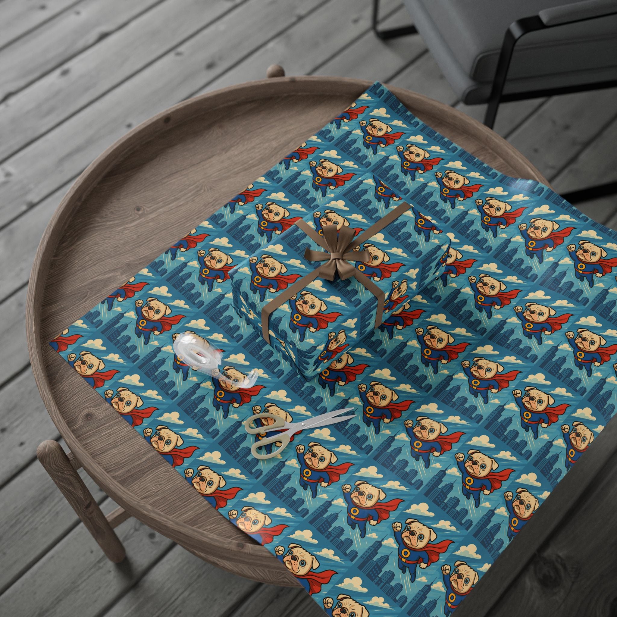 Super-O Pup Hero Wrapping Paper