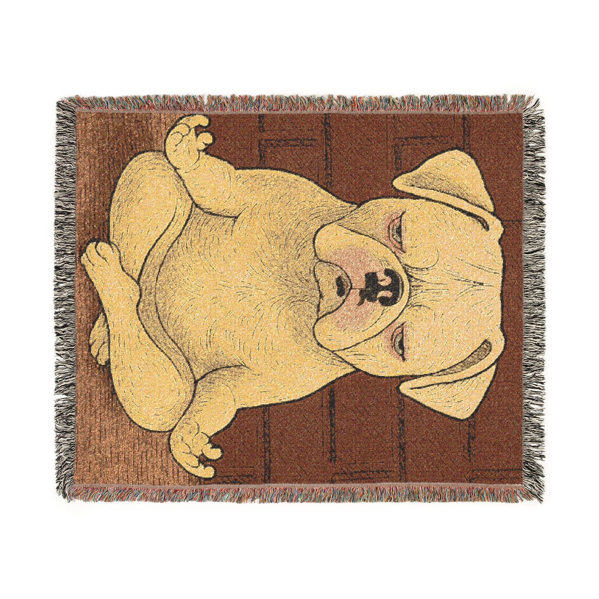 Zen Pug Meditation Blanket Throw