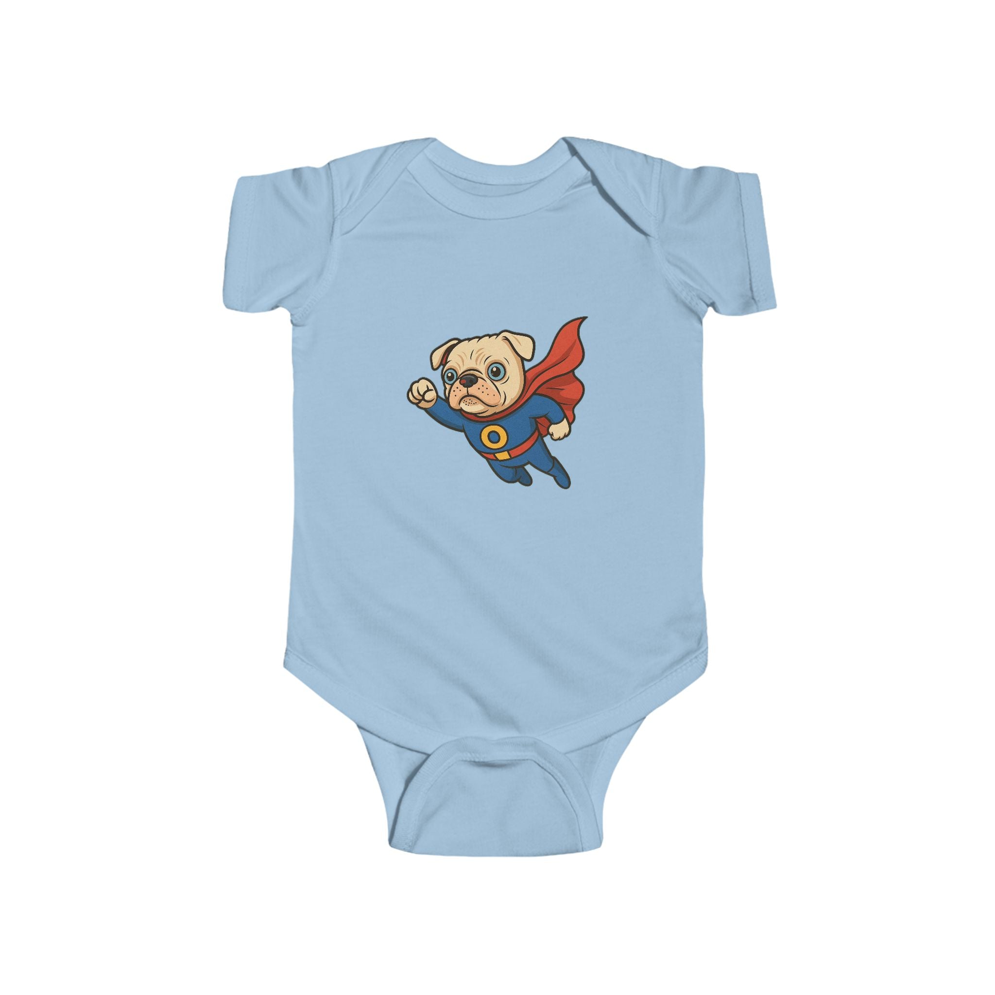 Super Pug Flying Puppy Infant Bodysuit | Cute Superhero Dog Onesie