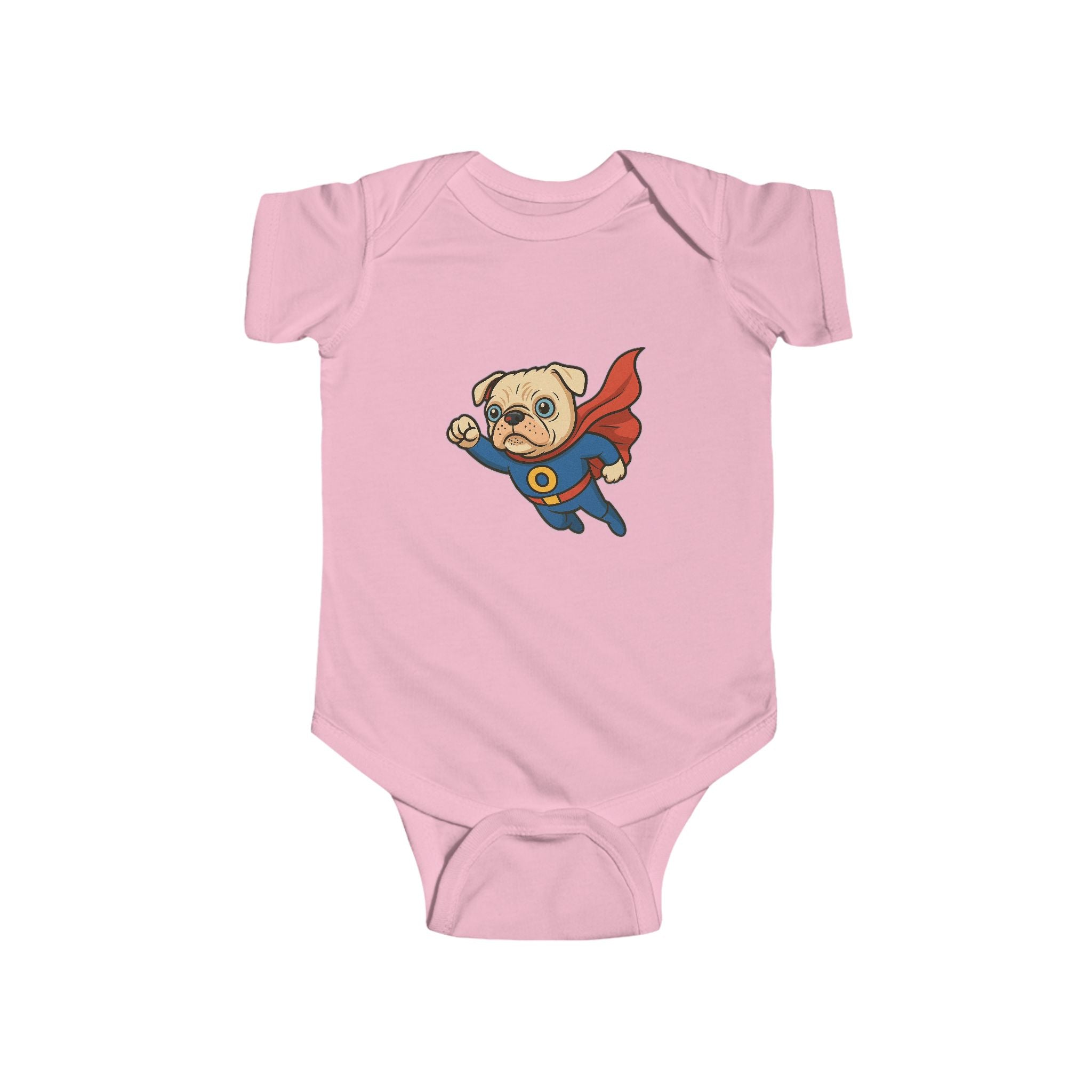 Super Pug Flying Puppy Infant Bodysuit | Cute Superhero Dog Onesie