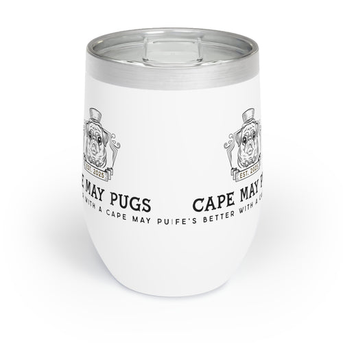 Cape May Pugs Wine Tumbler  Life s Better with a Cape May Pug